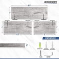 thumbnail image 4 of Wall Mounted Display Ledge Floating Wall Shelves Set of 3 Brown, 4 of 5