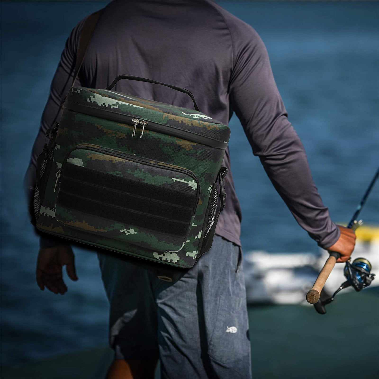 Mfigree 2024 New Tackle Bag Fishing Tackle Bag With Moulded Base Tackle Storage Bags for Anglers for All Your Fishing Gear and Tools