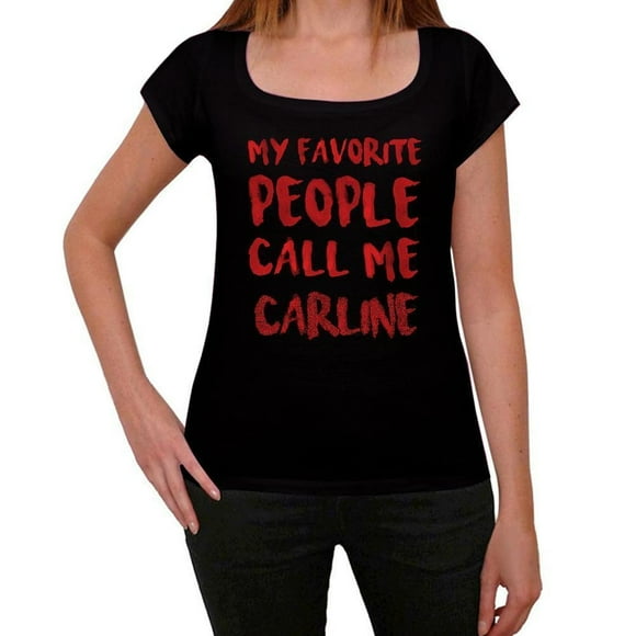 T-Shirt Graphique pour Femmes Mes Personnes Préférées m'Appellent Carline Éco-Responsable Édition Limitée Tee-Shirt Manches Courtes Vintage Cadeau d'Anniversaire Original