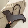thumbnail image 2 of Moontgen Cartoon Dog Shaped Shoulder Bag Designer Handbag Cute Purse for Women (Coffee), 2 of 6