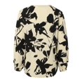 thumbnail image 4 of Hauts de Printemps pour Femmes Robe Florale Mode Manches Bouffantes Boho Hauts Décontractés Chemises pour Femmes Blanc L, 4 of 5