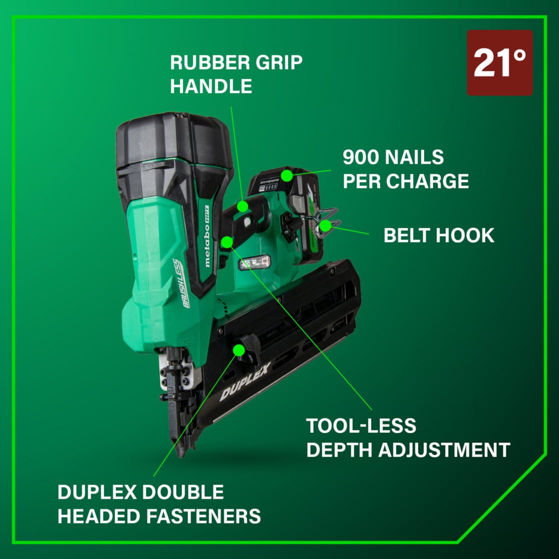 Metabo HPT 36V Cordless Forming Nailer, Battery Powered, NR3675DD