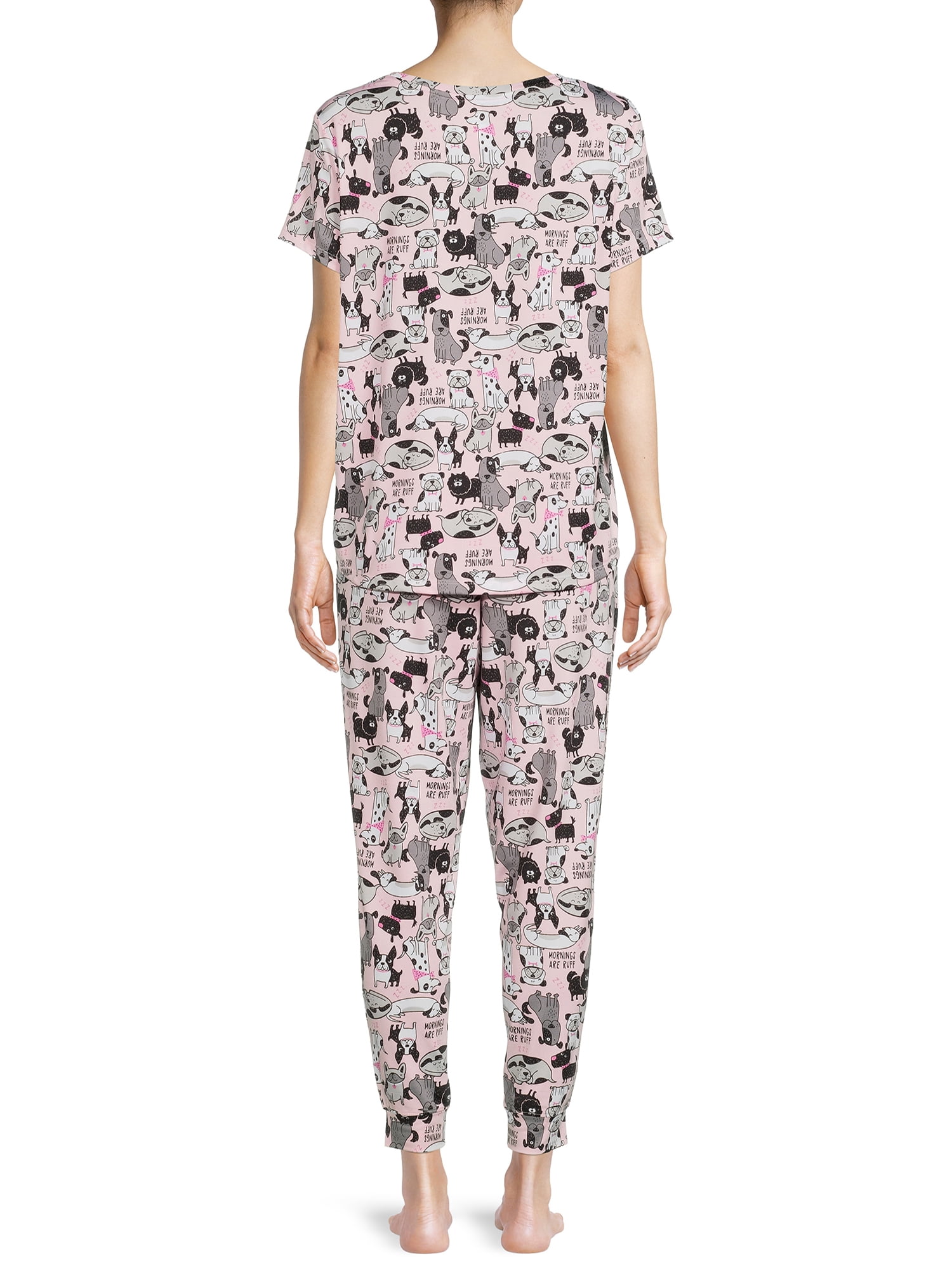 Secret Treasures Women's and Women's Plus Pajama Short Sleeve Top and Pants, 2 Piece