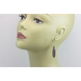 thumbnail image 4 of Gold Filled Purple Simulated Amethyst Earrings Long Narrow Faceted Teardrops Simple Drops 2 Inch for Adult Women, 4 of 5
