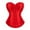 Red, variant on CFLVAEK Womens Strapless Bustier Body Shaper Vintage Floral Print Waist Trainer Renaissance Elegant Corset Tops Overbust Buckle Boned Bustier Corset for Dresses
