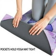thumbnail image 3 of Purple Butterfly Lavender Pattern Hot Yoga Mat Towel Non Slip for Hot Yoga - Quick-Drying Yoga Mat Cover with 4 Corner Pockets with Travel Bag - Hot Yoga Towel Non Slip 70"x26", 3 of 6