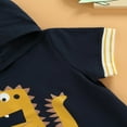 thumbnail image 4 of PENGXIANG Ensemble d'Été Garçon Imprimé Dinosaure Sans Manches Col Hauts Shorts, 4 of 6