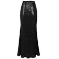 thumbnail image 5 of PrettyGuide Women's Sequin Maxi Skirt Glitter Bodycon Long Mermaid Skirt Formal Skirts, Large, 5 of 6