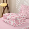 thumbnail image 5 of Erosebridal Leopard Animal Print Zipper Twin Comforter Sets with Fitted Sheet and 2 Pillowcases for Girls, Modern Fashion Style Zipper Bedding Set, Pink Reversible, 4-Piece, 5 of 7