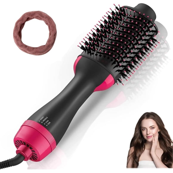 Cepillo Secador de Cabello 3en1, Cepillo Secador de Pelo de Iones Negativos con 3 Velocidades, Revestimiento Cerámico, Mango Ergonómico
