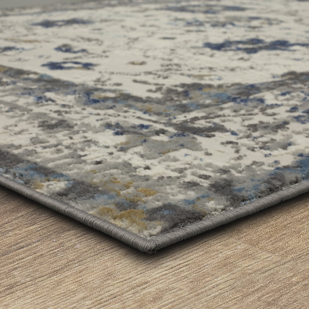 Mohawk Home Demeter Indoor Woven Area Rug, Grey/Dark Blue, 3'11" x 6'