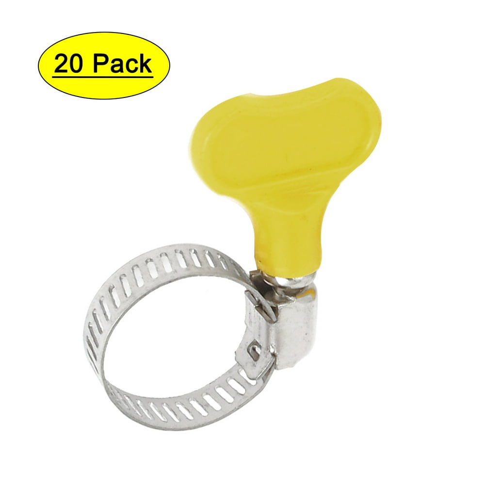 20 Pcs Adjustable 13mm19mm Range Stainless Steel Tube Clip Key Type