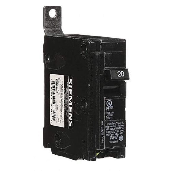 Siemens BQ1B020 20Amp Single Pole 120V Circuit Breaker
