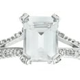 thumbnail image 3 of 9ct White Gold Jewelco London Diamond Emerald Cut Aquamarine Solitaire Ring, 3 of 7