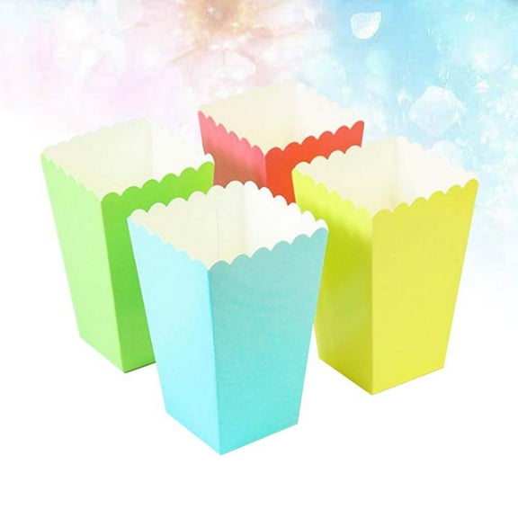 WRITWAA Popcorn Containers Assorted Colors for Party Table Decorations and Snack Serving