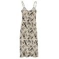 thumbnail image 5 of Vintage Museum Dinosaur And Skeletons Black And Cream Sleeveless Dress Female Clothing, 5 of 6