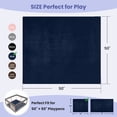 thumbnail image 7 of babyeap Baby Play Mat,50"x50" Playpen Mat,1.3" Extra Thick Crawling Mat for Floor Cushion,Removable Washable Cover Playmat for Babies Toddlers Infant,Blue, 7 of 7