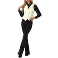 thumbnail image 2 of Chaleco de terciopelo INSPIRE CHIC para mujer, sin mangas, estilo retro, blazer steampunk, chaleco elegante M blanco, 2 of 6