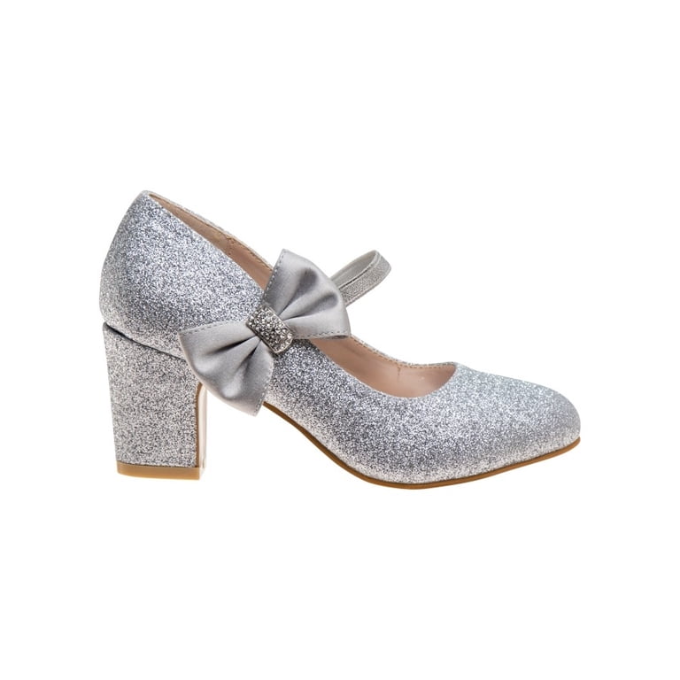silver medium heel dress shoes Nina Neya Women's Shoes True Silver : 8.5 W