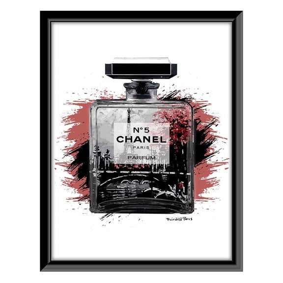 Edgy Paris Fashion Glam Perfume Bottle - Framed Print