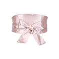 thumbnail image 1 of Cinturón Obi de satén para mujeres de tallas grandes, cinturón ancho de lazo autoadherente para vestido nupcial 22.83-41.73" rosa, 1 of 5