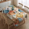thumbnail image 2 of Fall Pumpkins Leaves Pattern Rectangle Tablecloth 60"x84",Waterproof Polyester Rectangle Table Cloth, Wipeable Spillproof Polyester Tablecloth for Dining, Camping, Indoor and Outdoor, 2 of 5