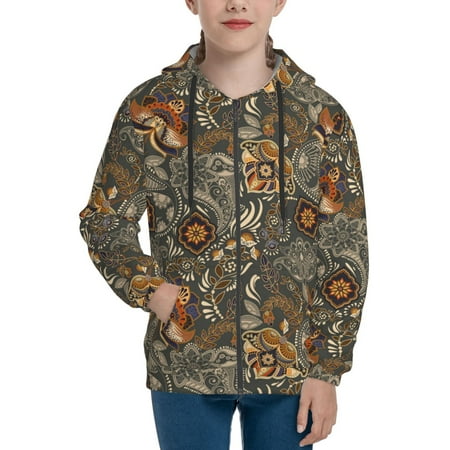 

Hoodies for Teen Girls Boys Paisley Pattern No.9040 Long Sleeve Youth Kids Essentials Zip Up Hoodie Lghtweight Fashion Hoodies & Sweatshirts Jacket Fall Winter Outfits Tops