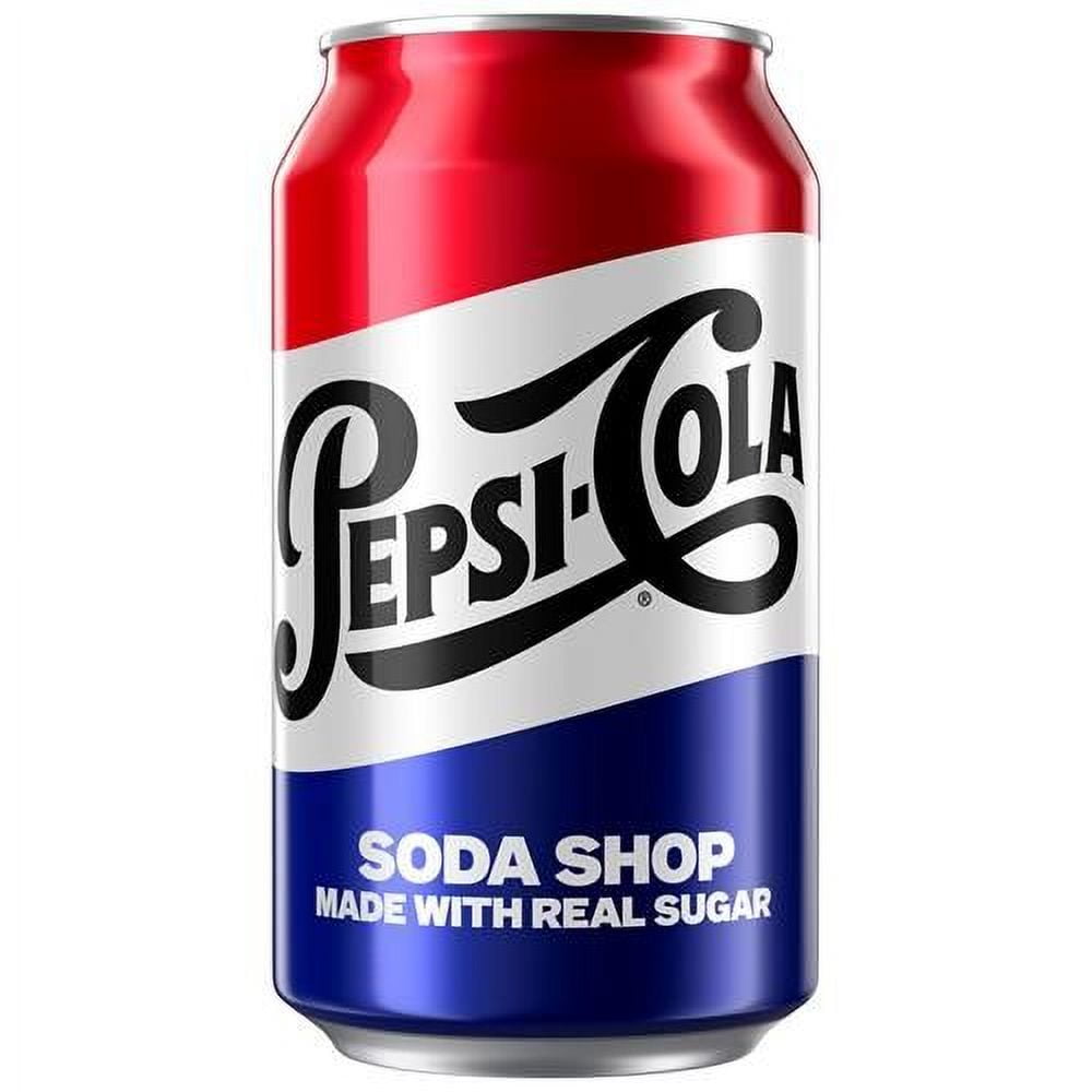 Pepsi Real Sugar Soda, 12 Fl Oz Cans, (12 Pack), Cola, Soda Pop - Pack of 2