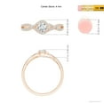 thumbnail image 5 of ANGARA Natural Criss Cross Infinity Halo Diamond Ring in 14K Rose Gold for Women (Size-4mm| Color-G| Clarity-VS2) | April Birthstone, Anniversary, Jewelry Gift for Women | Natural Diamond Ring, 5 of 10