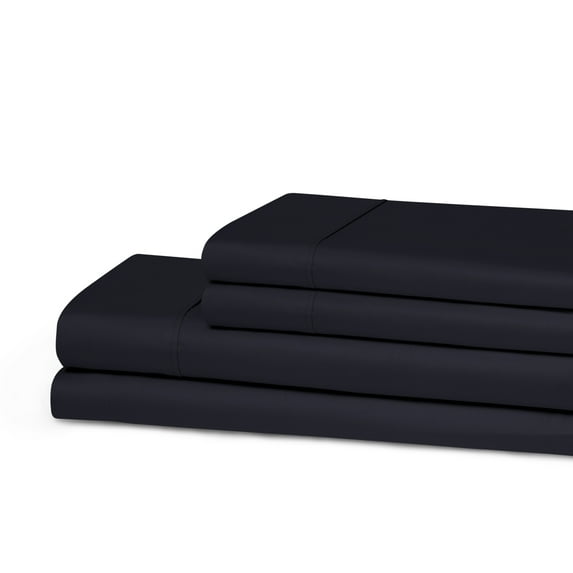 BNM 300 Thread Count Cotton Sheet Set, California King, Navy Blue