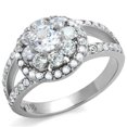 thumbnail image 1 of Alamode TK1855-7 Bague en Acier Inoxydable Poli pour Femmes avec Grade AAA CZ en Transparent - Taille 7, 1 of 1