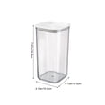 thumbnail image 3 of Airtight Food Storage Container, Plastic Cereal Organizer with Easy-Lock Lid, Leakproof & Reusable Kitchen Pantry Storage, Clear Plastic for Flour, Sugar, Rice, Tea, 2200ml, 1550ml, 750ml, 3 of 6