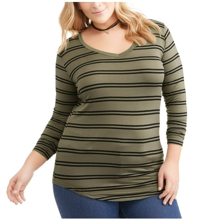 Poof Junior Plus OPP Stripe Shirtail Tee