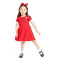thumbnail image 2 of Minnie Mouse Toddler Girls Graphic Print Skater Dress with Short Sleeves, Sizes 12M-5T, 2 of 9