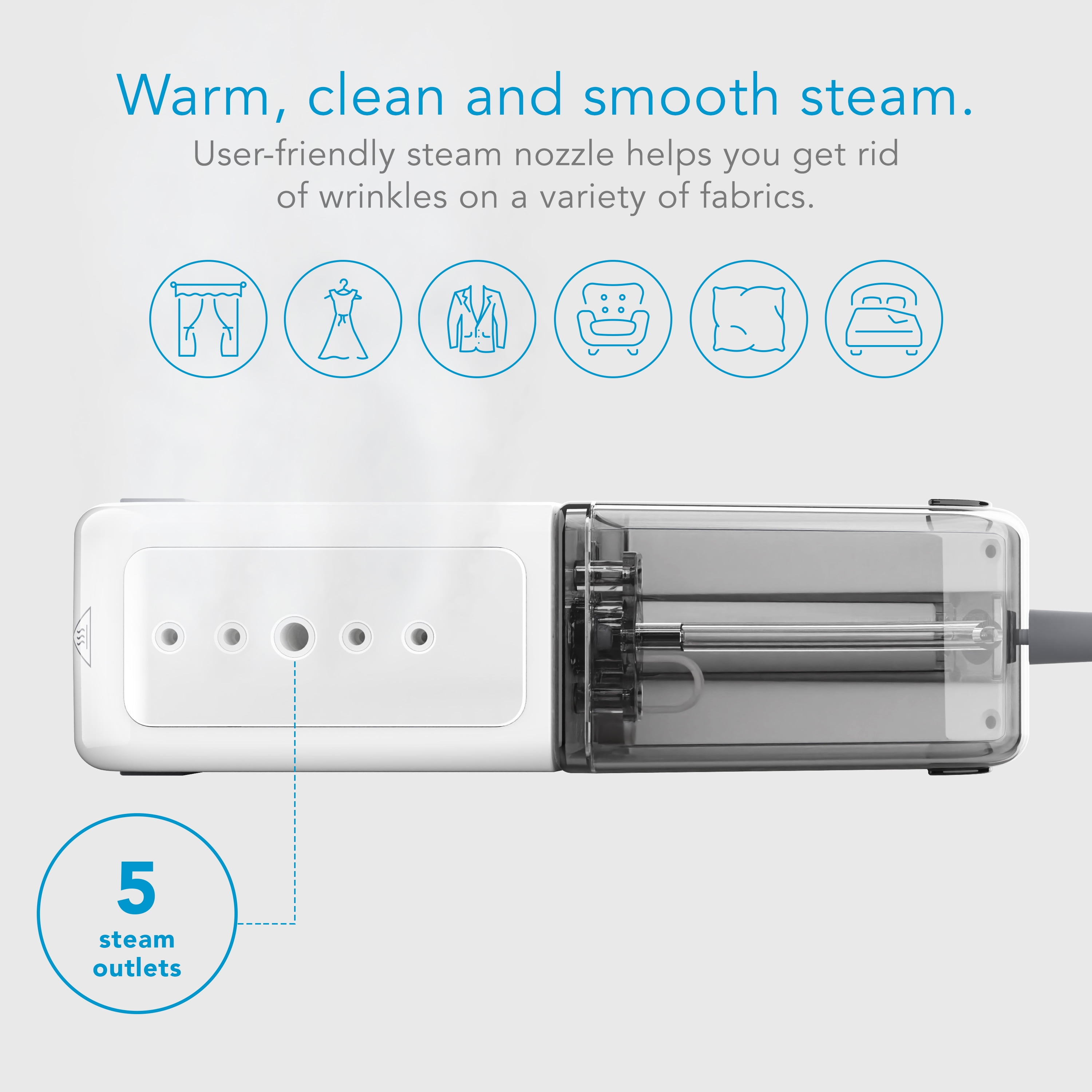 Steamfast NOMAD White Handheld Travel Garment Steamer