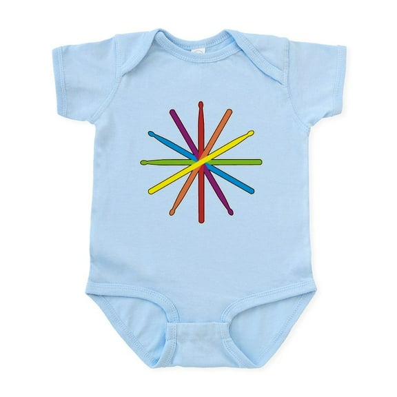 CafePress - Drumstick Star Infant Bodysuit - Baby Light Bodysuit, Size Newborn - 24 Months