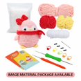 thumbnail image 2 of BESTSKY Kids Toys Full Crochet Kit Wobbles Crochet Animal Kit Perfect for Creative Minds Crochet Kit for Beginners Kids Pink Penguin, 2 of 5