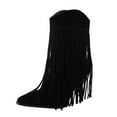 thumbnail image 1 of B91xZ Combat Boots Women Slip On Boot Comfortable Winter Boot,Black 8.5, 1 of 4