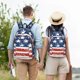 thumbnail image 4 of Disketp USA Colors Stripes1 Mochila de Lona Estampada, Mochila Escolar de Viaje Ligera para Estudiantes y Portátil-Small, 4 of 5