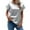 Grey, variant on KHONTS Women's Short Sleeve Satin Blouses Casual Loose Crewneck Silk Shirts Roll up Sleeve Tunic Tops RD2 XL