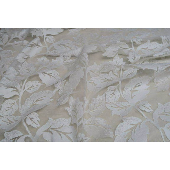 IRVINE Lace Fabric, 55 Inch. in Width, Sample 3x3 Inch / Ivory