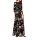 thumbnail image 2 of SAYOO Vestido bohemio femenino, estampado de flores de verano con cuello en V corto / media manga de una pieza para damas, S / M / L / XL / XXL SAYOO  moda, 2 of 5