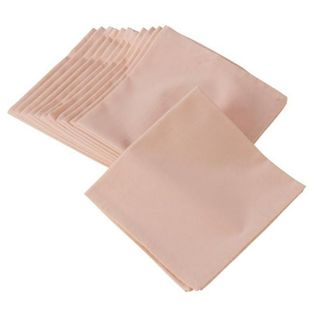 SARO 222.RS20S Serviettes de Table Carrées 100 pour Cent Coton Rose - Ensemble de 12
