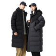 thumbnail image 2 of Nuevas parkas largas acolchadas de algodón de color a juego de invierno con capucha gruesa y larga para parejas, parkas sueltas extendidas, 2 of 5