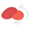 thumbnail image 1 of Unique Bargains Étiquettes Rondes en Plastique de 1,95 Po, Résistantes aux Déchirures, Imperméables, Étiquettes de Prix avec Cravate, Rouge, 50 Pcs, 1 of 5