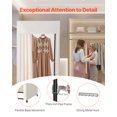 thumbnail image 4 of VEVOR Fitting Room, Moveable Dressing Room with Thick Curtains, Privacy Space with Casters and a Sturdy Metal Hook, for Boutique, Mall, Tailor's Store & Outdoor (39 x 39 x 81 in, Black and Beige), 4 of 9