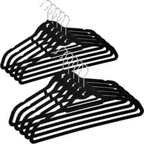 Decorrack Non-Slip Velvet Clothes Hangers, Black, 10 Count
