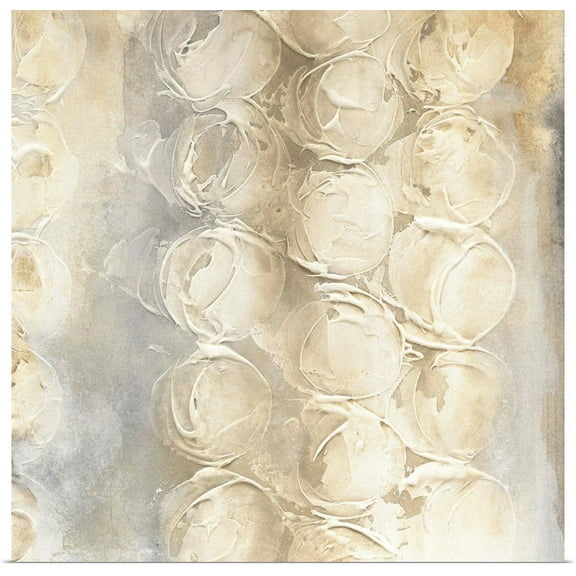 Great BIG Canvas | "Neutral Circles II" Art Print - 16x16