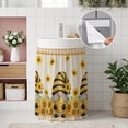 thumbnail image 4 of Sunflower Gnomes Cabinet Curtains 35"W x 35"L, Summer Botanical Bee Yellow Plaid Rustic Sink Skirt for Bathroom Vanity Kitchen Self Adhesive, Dust-Proof Privacy Curtain for Shelves Closet Laundry, 4 of 9