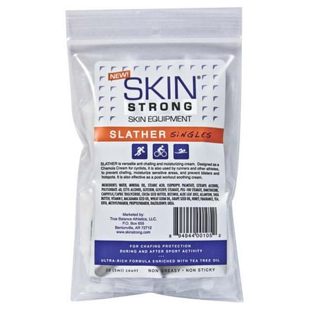SLATHER Singles Anti-Chafing Cream and Chamois Cream Eliminates Friction, Chafing, Saddle Sores, and Thigh Chafing.